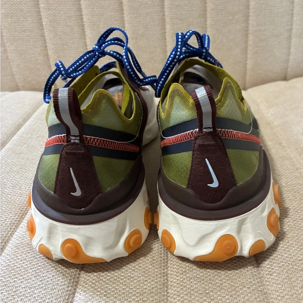 Nike Athletic Shoes - Olive, Blue, and Orange - Picture 3 of 9